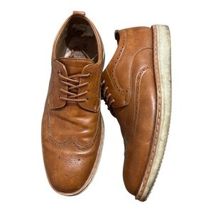 George Tan Leather Oxford Shoes